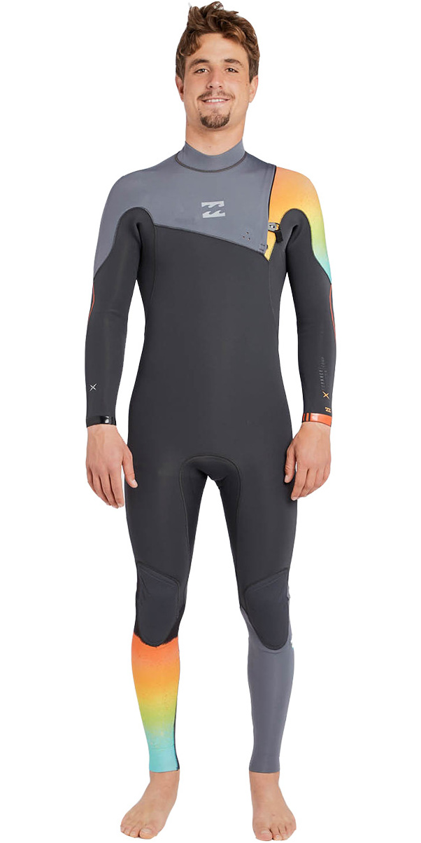Billabong Furnace Comp 3/2mm Zip Free Wetsuit GRAPHITE F43M15